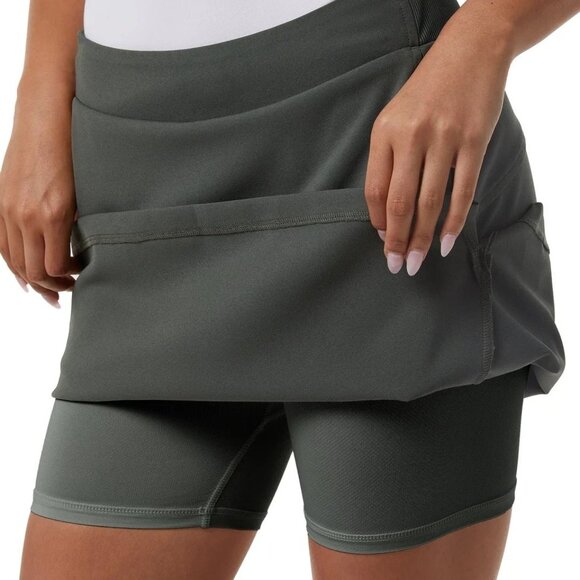 32 Degrees Cool Women's Soft 4-Way Stretch Comfort Skort, Green, Size XXL - Picture 4 of 5